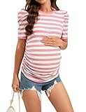 ❤Passen: Umstandsoberteile haben ein schlichtes und stilvolles Design und passen sich Ihrem Körper perfekt an. Umstandsshirts passen während der gesamten Schwangerschaft gut zu Jeans und Hosen.