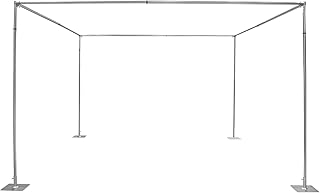 WUPYI 10ft x 10ft x10ft Heavy Duty Backdrop Canopy Kit,4 Post Height Adjustable Canopy Chuppah Mandap Hardware Kit for Wedding Party Photography Show