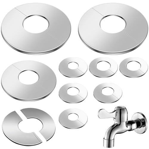 OSALADI Rosettenplatten 12 Stück Weiß - Selbstklebend & Mit 10mm Loch Für Rohre