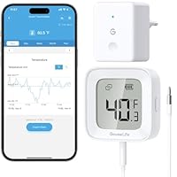 GoveeLife WLAN Kühlschrank Thermometer Digital mit Alarm, Kabellosem Funk Gefrierschrank Thermometer mit App, LCD-Display, 2 Jahre Datenexport, für Kühlschränke, Gefrierschränke, Aquarium
