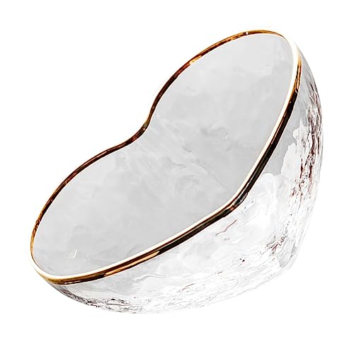 CIYODO Ciotola Forma di Cuore Insalatiera Trasparente Ciotola per Insalata di Frutta Stoviglie in Ciotole per Servire La Frutta