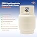 Flame King YSN201BT 20LB Steel Floor Buffer Propane Tank Cylinder with Vapor Valve and Level Gauge, White