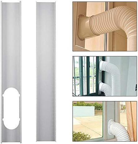 yunbox299 Window Slide Kit Plate,Window Vent Adapter, 2Pcs Window Slide Kit Plate or 1Pcs 5.9 Inch/15 cm Window Adapter Hands Tool for Portable Air Conditioner 2#