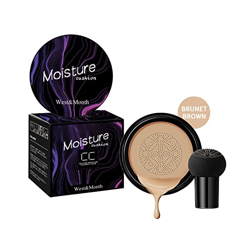 Dark skin CC Cream Foundation Mushroom Head Air Cushion Moisturizing Oil Control Waterproof Beauty BB Cream (Dark Skin Tone)