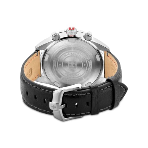 Image of Swiss Military Hanowa SMWGC0000302 - Swiss Made Round Silver Chronograph - Watch for Men