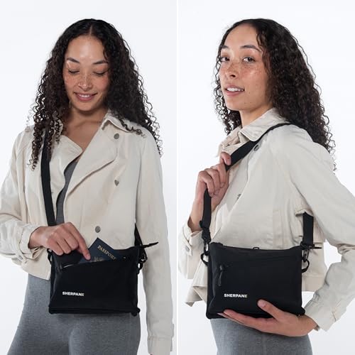 Image of Sherpani Zoom, Small Crossbody Purse, Nylon Crossbody Bag, Lightweight Cross Body Bag, Sleek Dual Pouch, Purses for Women