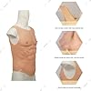 WQCMZO Silicone Muscle Suit for Men, Realistic Chest & Abs Torso Costume for Cosplay, Transgender, Crossdressing, Halloween,Color 1,L #2