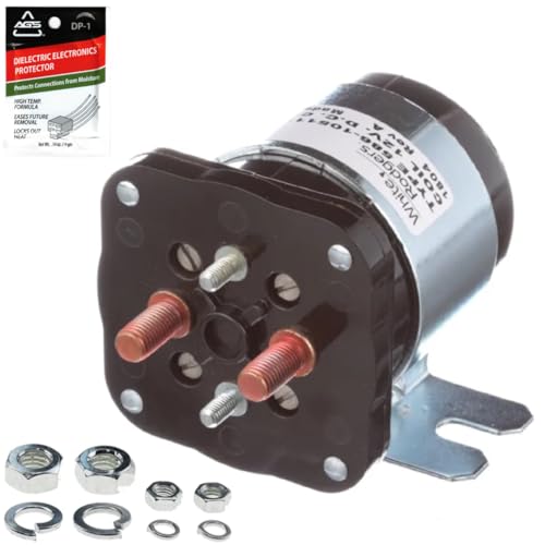 FalconSupply Genuine White Rodgers 586-105111/586-902 OEM Replacement Starter Solenoid Kit, 12V DC 200 Amp Continuous Duty Glow Plug Relay for 7.3L Powerstroke F250 F350, Yamaha G8-G20 Golf Cart, RV