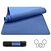 EgoIggo Tapis de Sport Tapis Yoga en TPE Matériaux Recyclable Tapis Fitness Sol Antidérapant et Durable avec Sac de Transport pour Fitness Pilates Gym 183x61cmx0.6 cm (Bleu)
