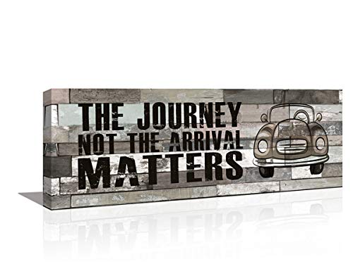 Motivational Quotes Wall Art Painting The Journey Matters Decorative Signs Framed Inspirational Motto Canvas Prints for Home Office DÃ©cor