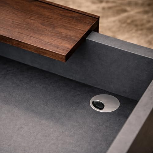 Image of Luxury Reception Desk | Contemporary Front Reception Counter Table, Particle Board, Storage, RCT-097 LPB L5W2