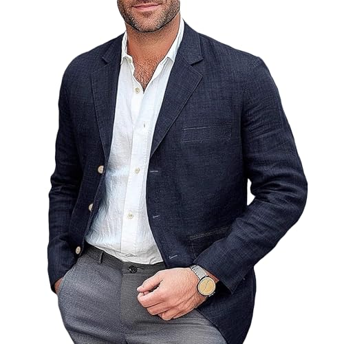 Blazers à revers pour hommes coupe ajustée pour structurer la silhouette avec élégance