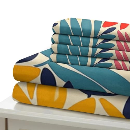 Ensemble de literie 3pcs housse de couette feuille d'érable 140x200 single - 6