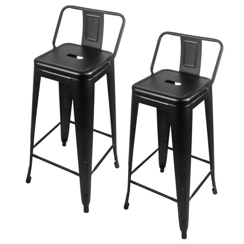 La Mejor Selección de Sillas Tolix - los más vendidos. 42 Super HyO Set 2 Sillas Taburetes Tolix Negro con Respaldo