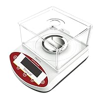 stonylab Analytische Ausgeglichenheit, 500G x 0.01G Labor Skalenpräzision Elektronisch Analytische Ausgeglichenheit Schmuckwaage mit Abschirmung und LCD-Anzeige, 220V, 500g