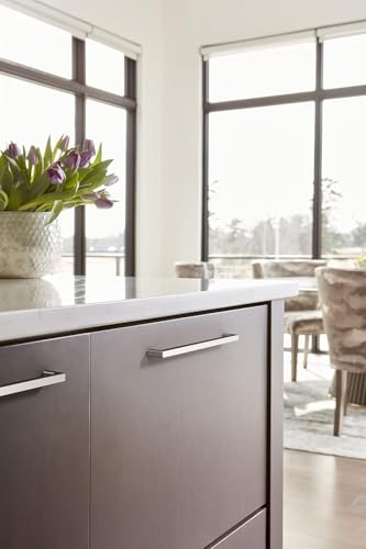 Image of Amerock BP36910PN | Polished Nickel Cabinet Pull | 10-1 /16 in (256 mm) Center-to-Center Cabinet Handle | Monument | Drawer Pull | Kitchen Cabinet Handle | Furniture Hardware
