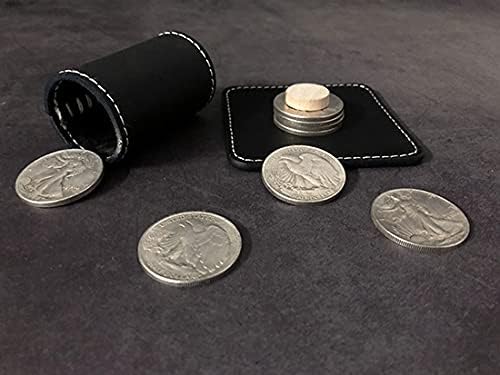 Cilindro y monedas por Oliver Magic Classic Coin Trucos de magia Primer plano Ilusiones mágicas Gimmick Magician Street (versión estándar)