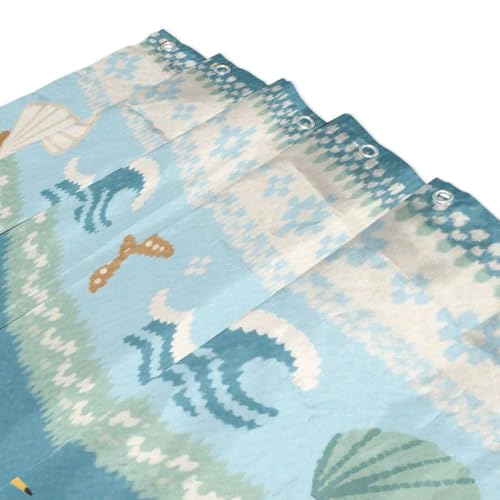 Rideau de douche imperméable lavable avec crochets et oeillets renforcés - 4