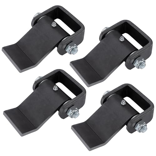 Lonffery Steel Dump Trailer Hinge Weld on Heavy Duty Trailer Door Hinge Strap Style Short Leaf Pack of 4