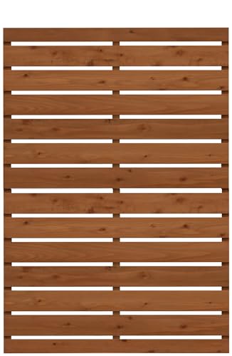 WOODPRO 枠付き フェンス 横板C【上下枠】 幅850mm×高さ1477mm×奥行36mm MB(ミディアムブラウン)色 幅85cm 高さ147.7cm ベランダリフォーム ボーダー ウッドフェンス 木製 目隠し オーダー 国産杉 重さ約8.7kg