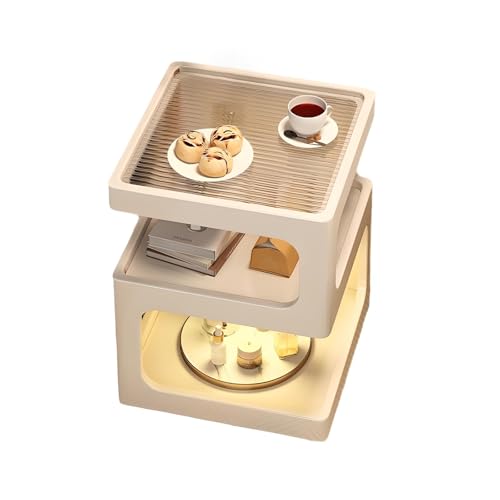 [ZYACOFVE] �T�C�h�e�[�u�� �i�C�g�e�[�u�� �x�b�h�T�C�h�e�[�u�� ���[�`�F�X�g 3�i �V���v�� �ȃX�y�[�X ���[���₷�� ���_�� �x�b�h�p �\�t�@�[�p (�z���C�g,35*35*54cm)