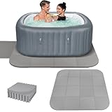 Nisorpa 1/2' Extra Thick Hot Tub Mat 85 in Hot Tub Pad Foundation for Inflatable Tub EVA Foam Padding Flooring Protector Non Slip Pool Pad for Indoor Outdoor, Inflatable Hot Tub Accessories