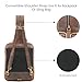 Handmade World Leather Backpack Convertible to Sling Bag 'The UpVibe' Fits 16 Inch Laptop Brown Full Grain Buffalo Hunter Leather Daypack Knapsack Stylish Crossbody Bag Unisex