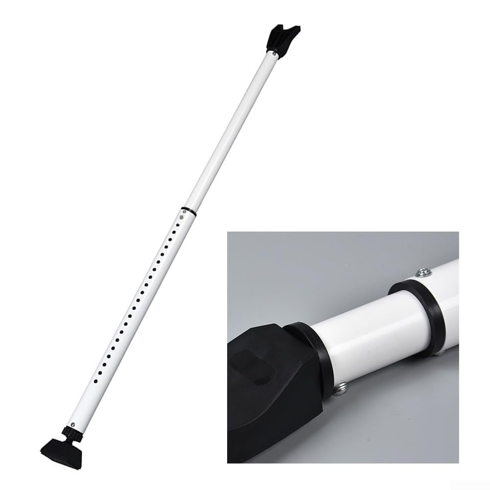 HpLive Barra de seguridad para puertas, tope de puerta ajustable, 74-114 cm, de hierro y polipropileno, para casa y viajes