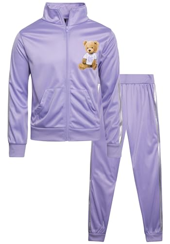 Angel Face Girls' Tracksuit Set - 2 Piece Tie Dye Tricot Zip Sweatshirt and Joggers (7-12)