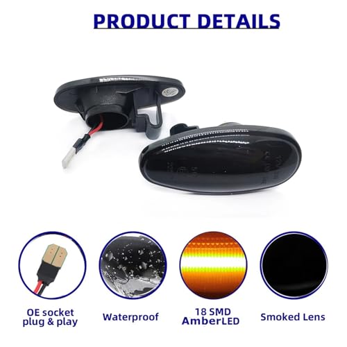 Répéteur clignotant latéral dynamique LED Mitsubishi Pajero Lancer 9 - 3