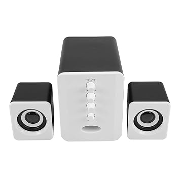 Wireles Speaker, SADA D-226 Multimedia Speaker with USB Powered for Column Laptop for Desktop Computer for PC for Anywhere(White and Black)