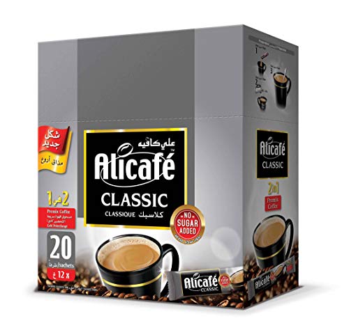 Image of Alicafe Classic 2 in 1 No Sugar Added (20 Sachets) Coffee Box, 240g