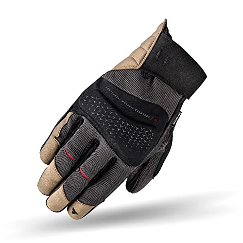 SHIMA Air 2.0 Men Guantes Moto Hombre - Guantes Ventilados, Verano de Mesh con Protector Nudillos y Dedos, Palma Reforzada (Marrón, 3XL)