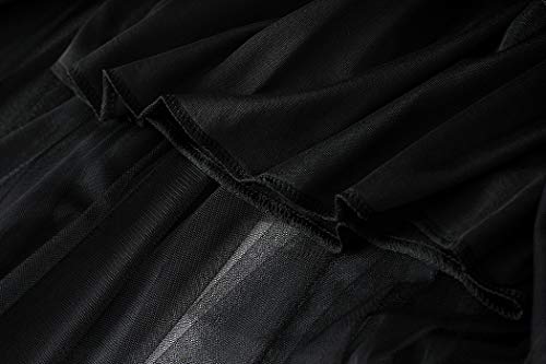 Geagodelia Tule rok dames meisjes elegant zacht knielang / lange zomerrok vintage tutu ruches tule rok one size 36/38/40 F-47737 - Image 8