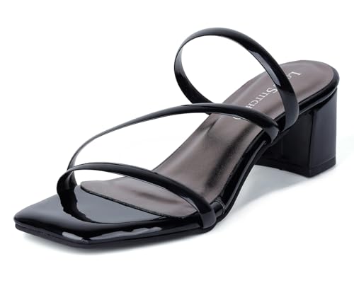 Image of LOUIS STITCH Trendy Strap Design Block Heel Sandals for Women - High Heel Sandals