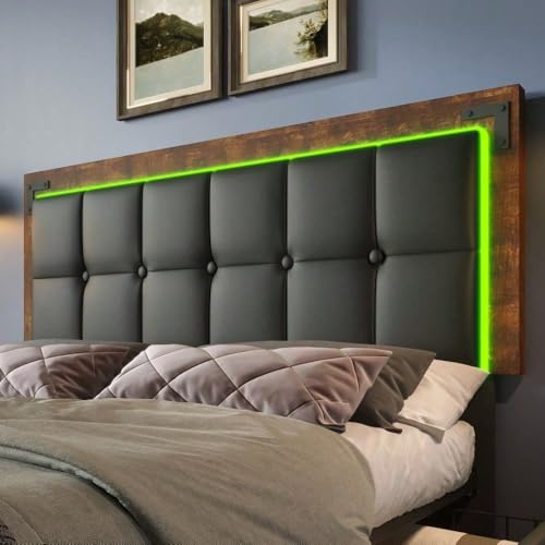 Polsterbett 140x200 cm mit höhenverstellbarem Kopfteil & LED - Schwarz PU mit 4 Schubladen - Funktionsbett inkl. Matratze – Bild 8