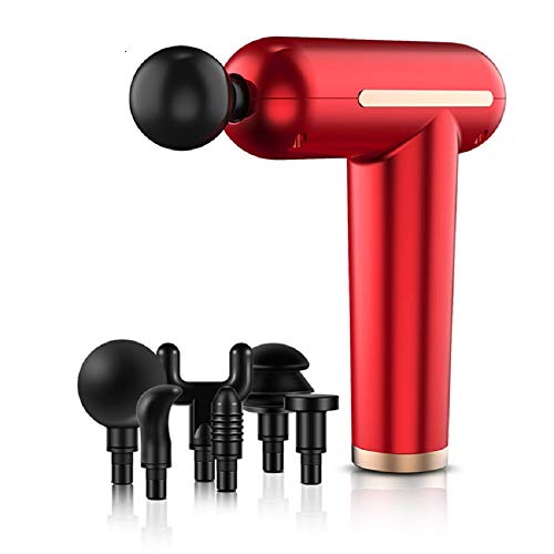 Coriver 6 vervangende hoofden massagegeweer Diep weefsel, lichaamsspiermassagegeweer, professionele percussiemassageapparaat, handheld spierontspanningstimulator Ultrastil