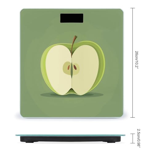 Báscula digital Cut in Half para baño vidrio templado LCD miniatura 2