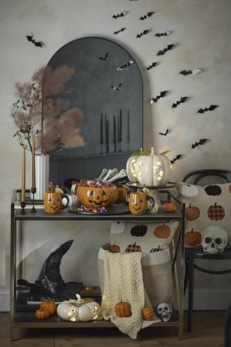 Image of Lenox Halloween Figural Pumpkin Porcelain Mug Set for 4, 20oz