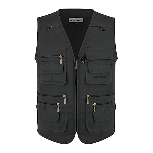 Image of Men's Outdoor Multi Pockets Cargo Travel Camera Fishing Safari Utility Vests