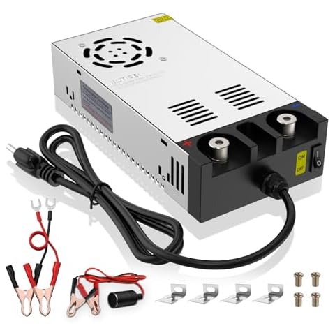 New Version 110V to 12V DC Converter, IMAYCC AC to DC Converter 600W 50A,120V to 12V Power Supply, Adjustable Power Supply Cover