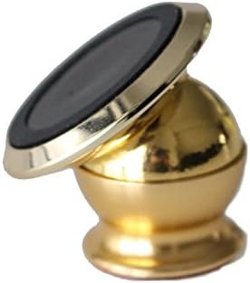360 Degree Rotatable Sticky Magnetic Mini Mount Holder For iPhone 6s, Samsung and Other All Smartphones (Golden)