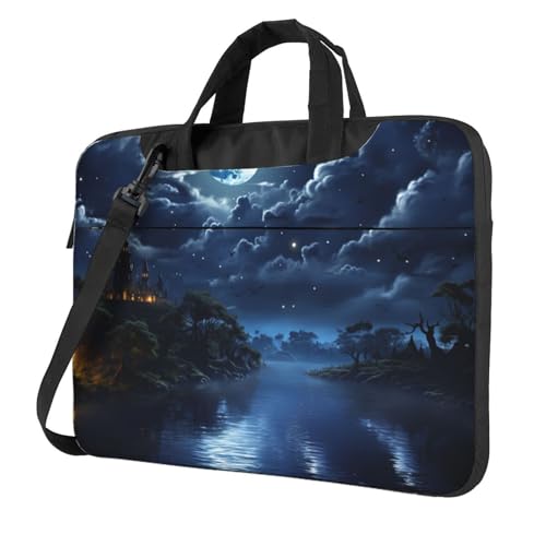 Bolso Maletín para Laptop Moonlit Night Unisex 13 pulgadas miniatura 1