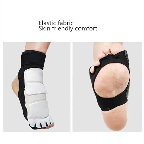Airshi Taekwondo Feet Protector, Support PU Leather Boxing Feet Protector Hook and Slip Proof for Sports (S)