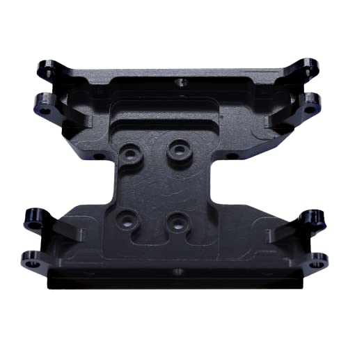 Aluminum Middle Gearbox Skid Plate Transmission Mount For 1/18 Rc Crawler Axial Capra Utb18 Rtr Upgrade Part (Black) #TOP4