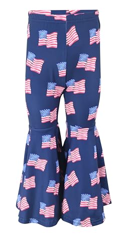 Image of Unique Baby 2 Piece Girls Bell Bottom Leggings Outfit with Short Sleeved Shirt Kid and Toddler Clothes Set