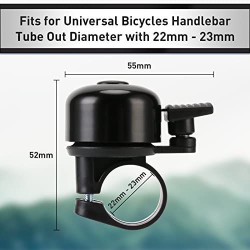 Binudum Fahrradklingel Mountainbike Retro Mini Fahrrad Klingel Laut 120 db Widerstandsfähigem MTB Rennrad Radfahren Fahrradglocke für… – Ansicht 3
