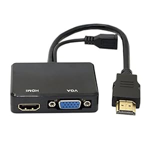 Cablecc HDMI zu VGA & HDMI Adapter