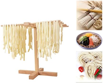 Natural Beechwood Pasta Drying Rack Stand Kitchen Noodle Rack Easy Storage