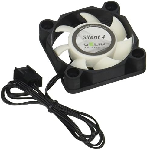 Gelid Solutions Silent 4 – 40mm Computer Fan, 3 Pin Molex, 40x40x10mm, Fan Speed: 4200RPM, Hydro Bearing, FN-SX04-42, Very Quiet, Noise Level 18.9 dBA, Color Black